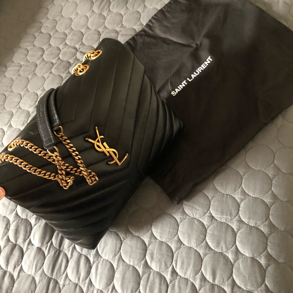 AUTHENTIC YSL Medium Loulou Matelassé Shoulder Bag
